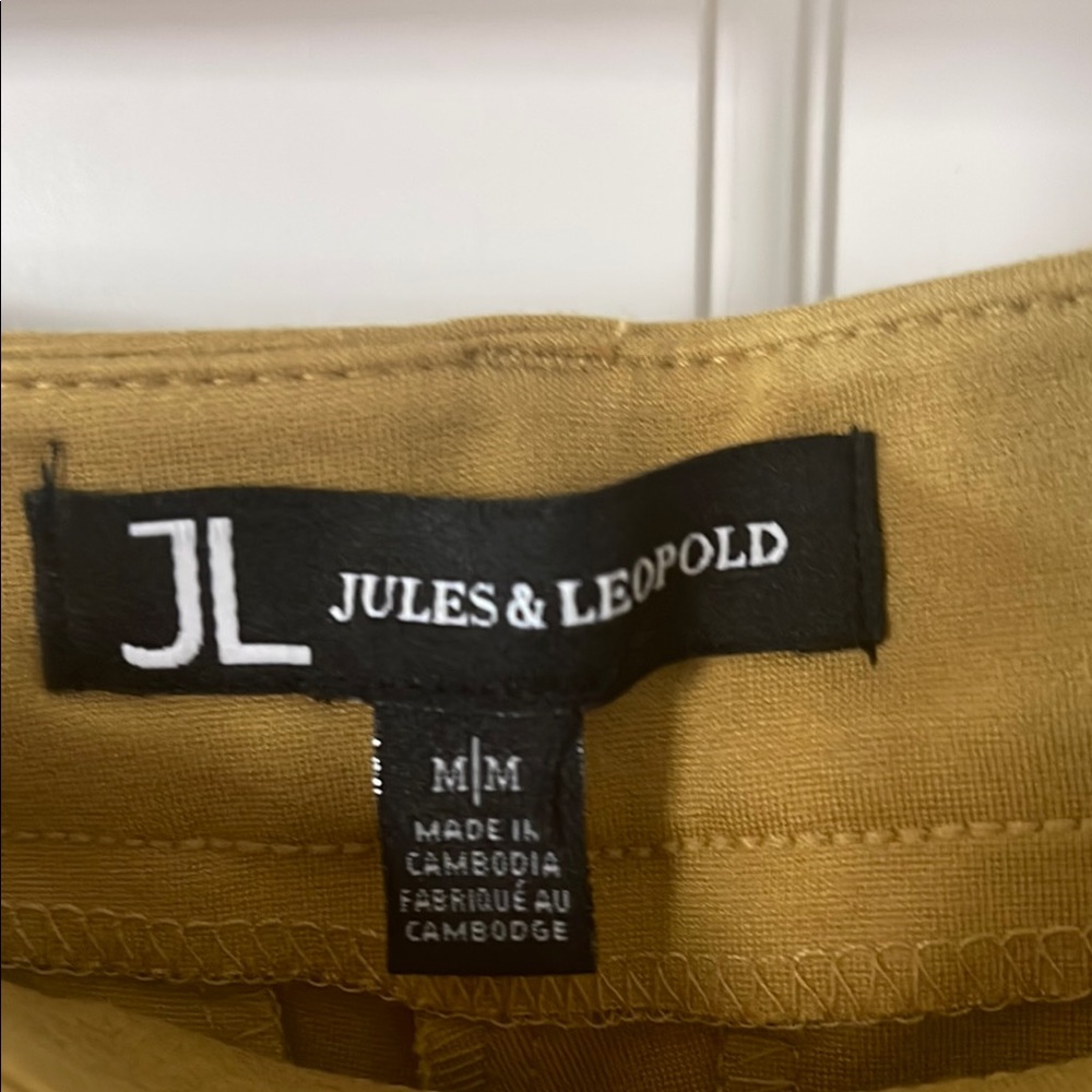 Jules & Leopold Mustard Ankle Pants - Picture 2 of 8